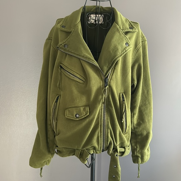 We The Free from Free People Rebel Rebel Knit Oversized Moto Jacket XS - Picture 4 of 4